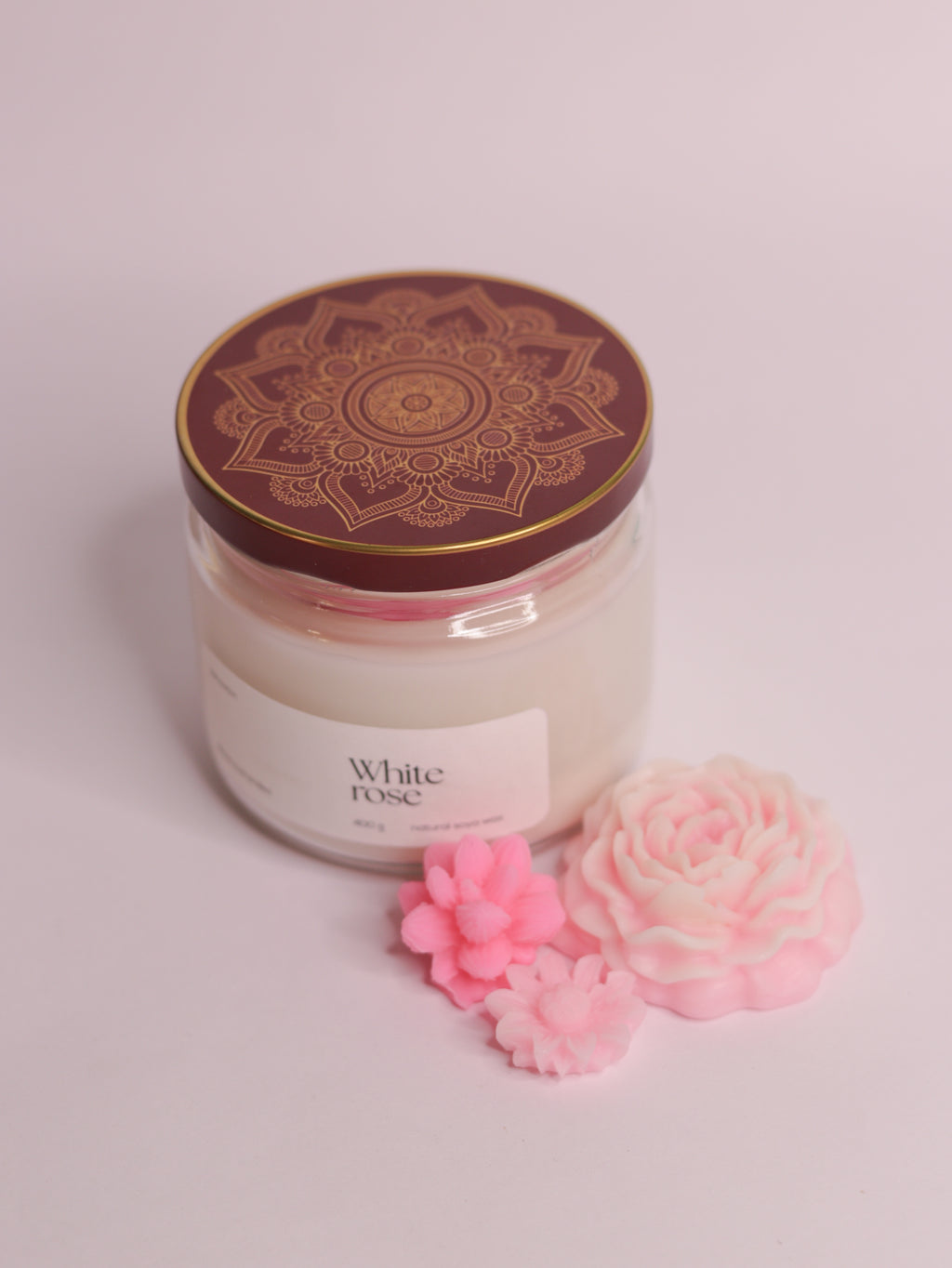 White Rose Handmade Scented Candle