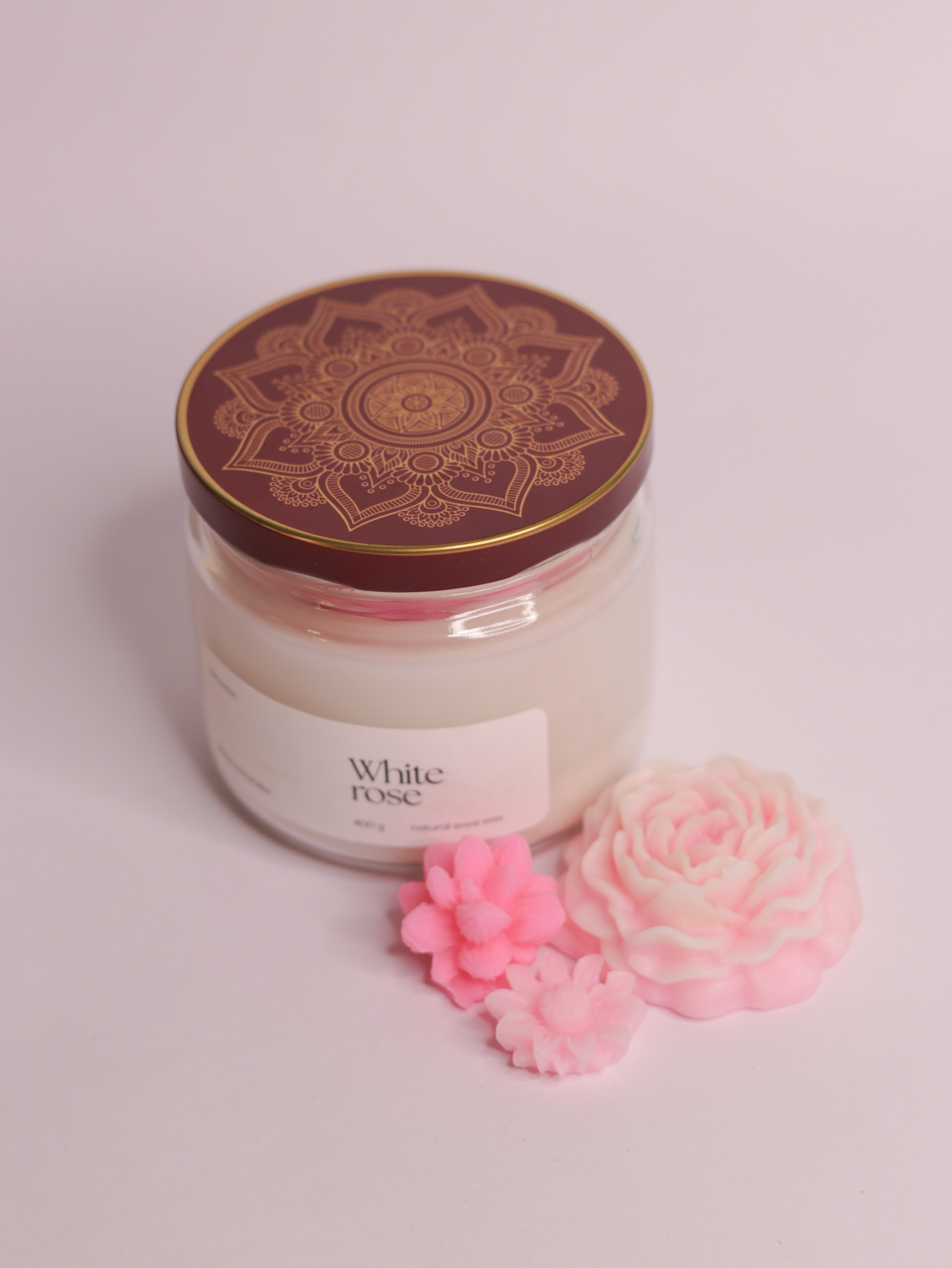 White Rose Handmade Scented Candle