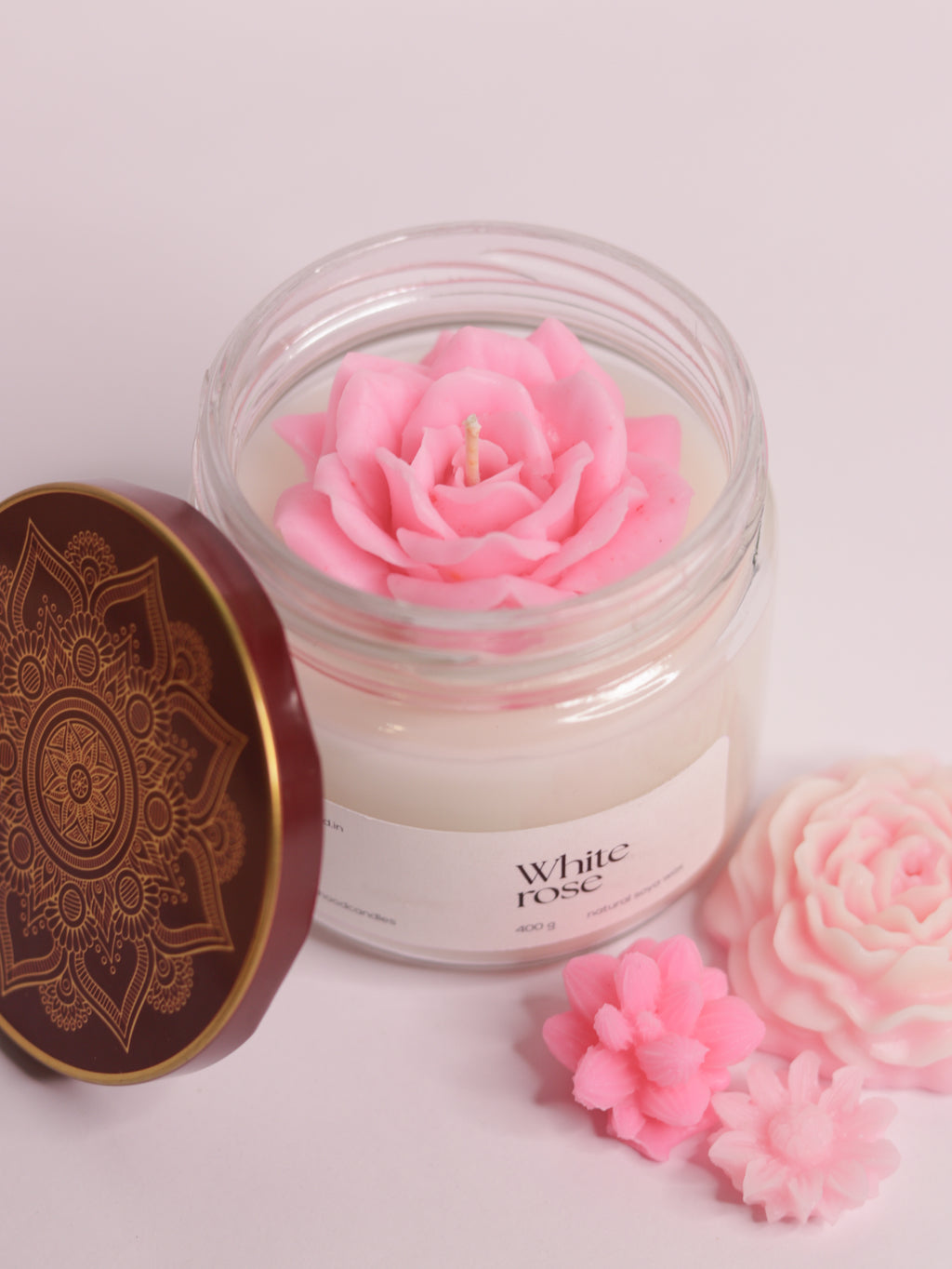 White Rose Handmade Scented Candle
