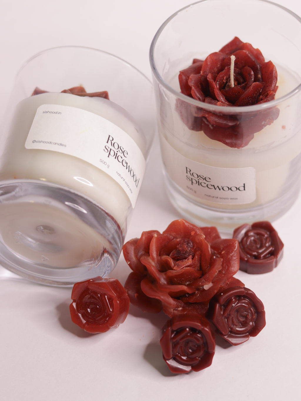 Rose Spicewood Handmade Scented candles