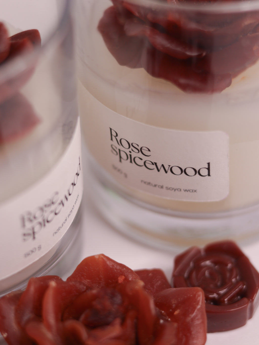 Rose Spicewood Handmade Scented candles